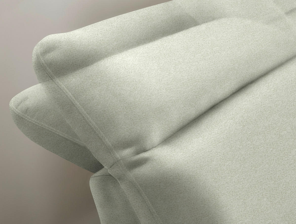 ECKSOFA in Chenille Greige  288/179-202 cm  - Greige/Schwarz, Design, Textil/Metall (288/179-202cm) - Stylife