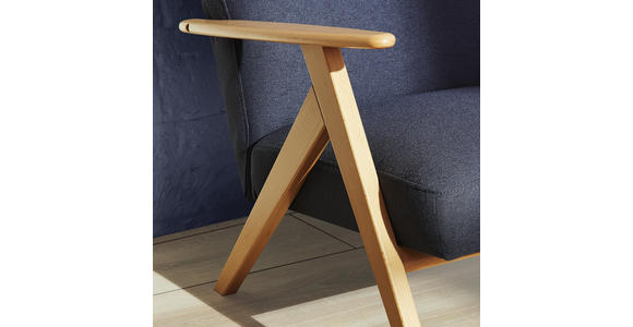 ZWEISITZER-SOFA in Holz, Textil Grau, Eichefarben - Eichefarben/Grau, KONVENTIONELL, Holz/Textil (120/77/82cm) - Cantus