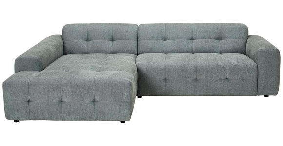 ECKSOFA Pastellgrün Flachgewebe  - Pastellgrün/Schwarz, KONVENTIONELL, Kunststoff/Textil (189/292cm) - Carryhome