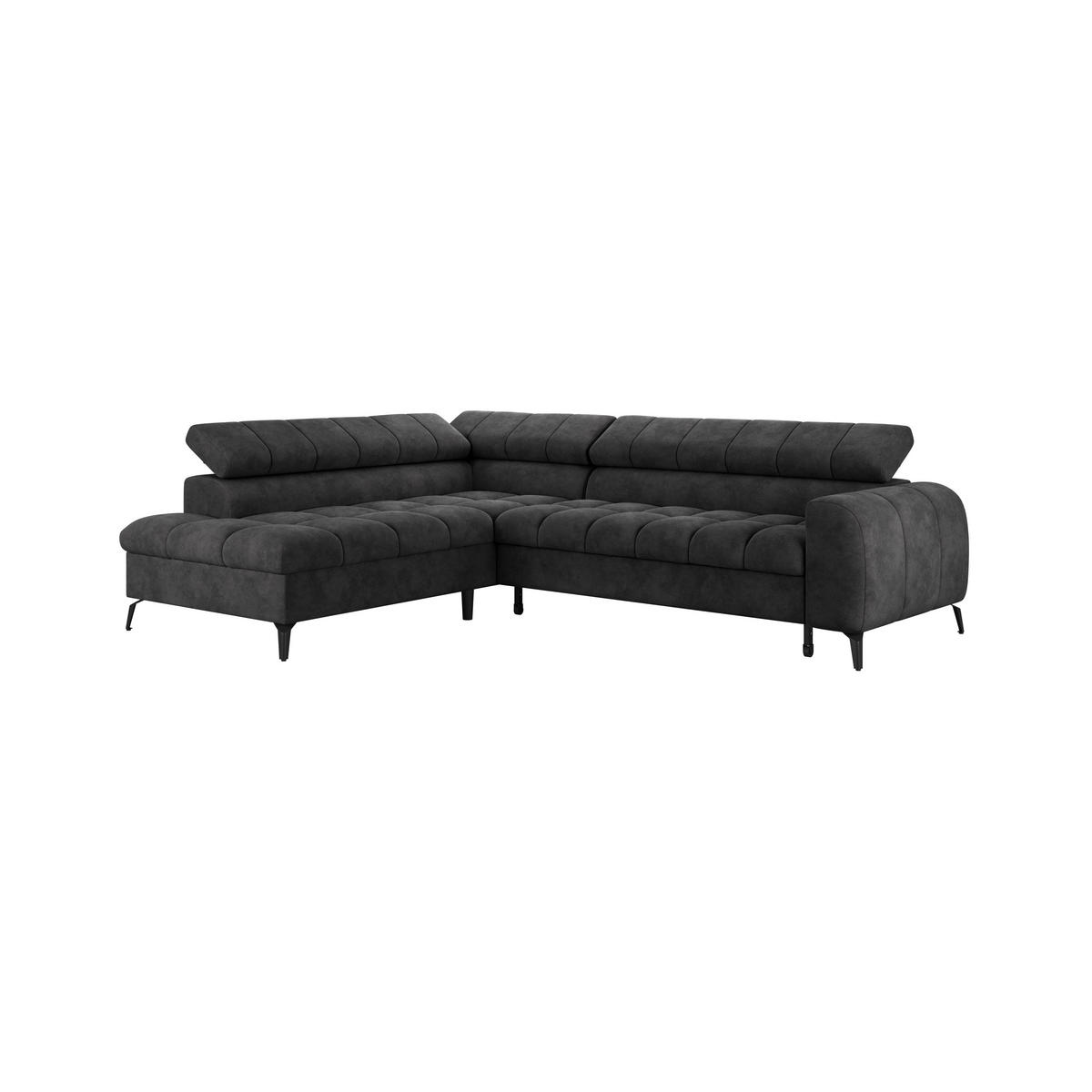ECKSOFA in Schwarz  - Schwarz, Trend, Kunststoff/Textil (203/261cm) - Livetastic