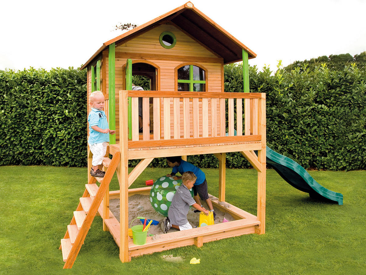 SPIELHAUS  - Braun/Grün, KONVENTIONELL, Holz (432/293/212cm) - Ambia Garden
