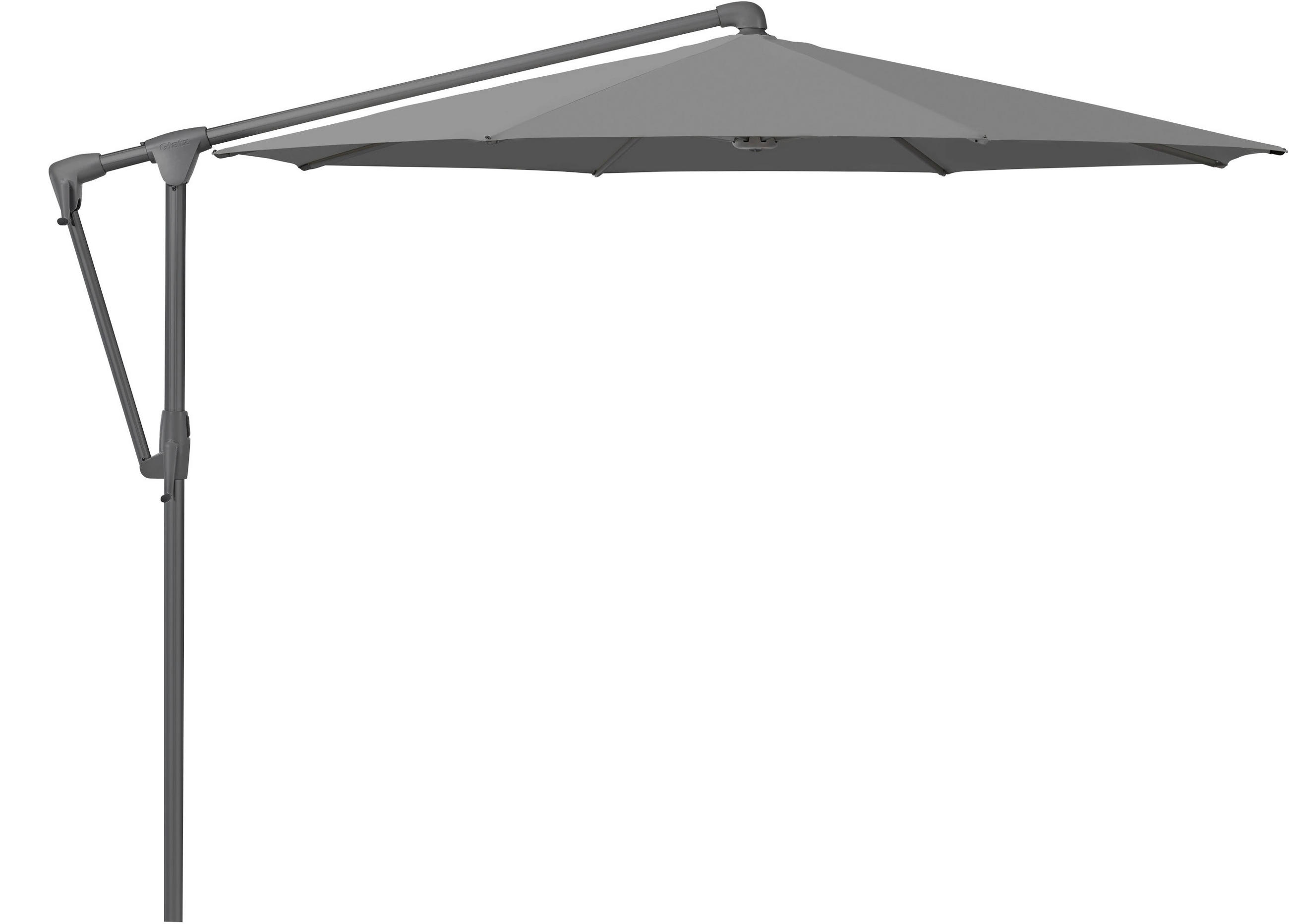 AMPELSCHIRM 300 cm Anthrazit  - Anthrazit, Design, Textil/Metall (300/300cm) - Glatz