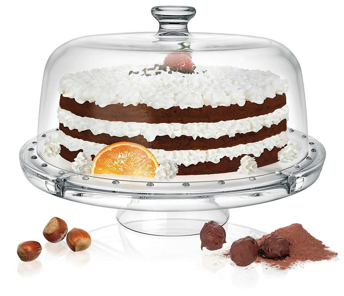 TORTENGLOCKE 31/21 cm  - Transparent, Basics, Glas (31/21cm) - Creatable