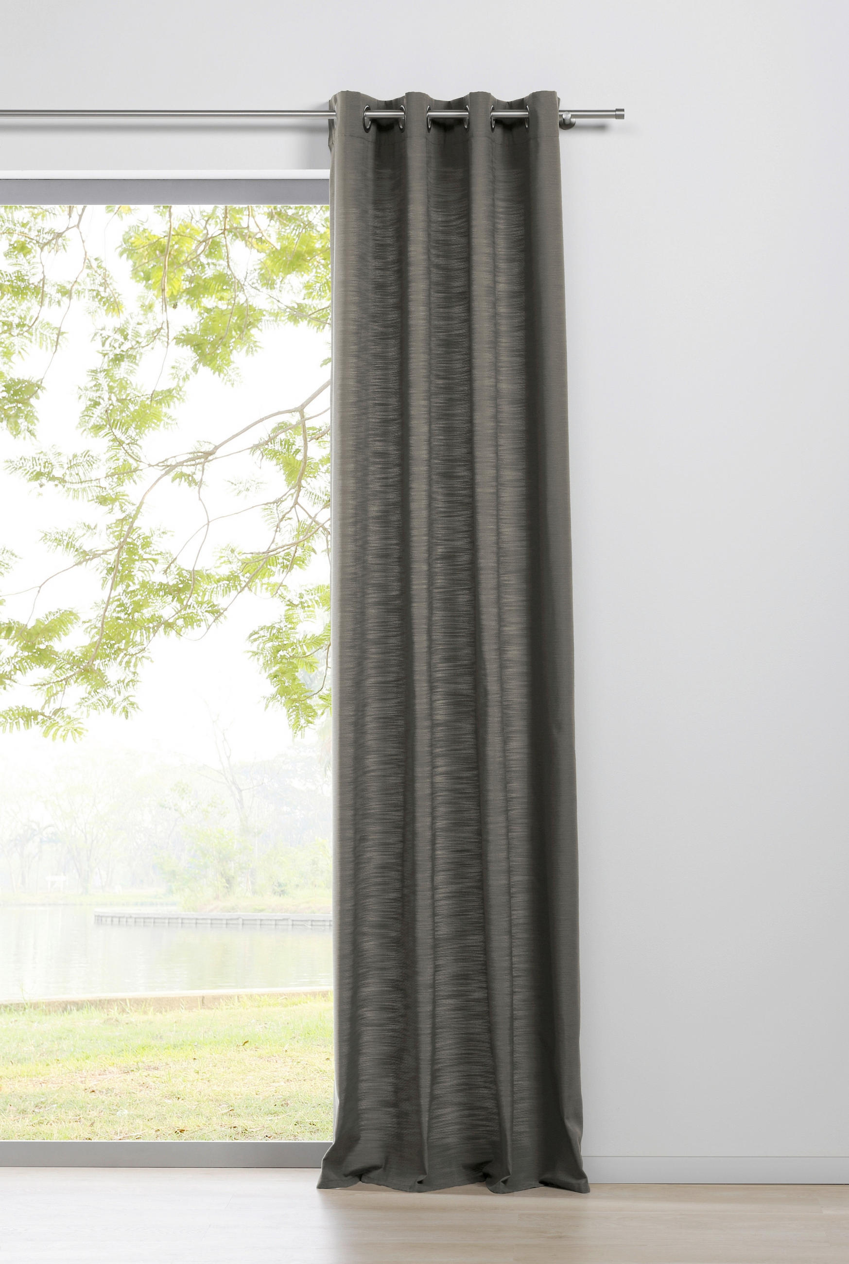 ÖSENSCHAL halbtransparent 135/245 cm   - Grau, Basics, Textil (135/245cm)
