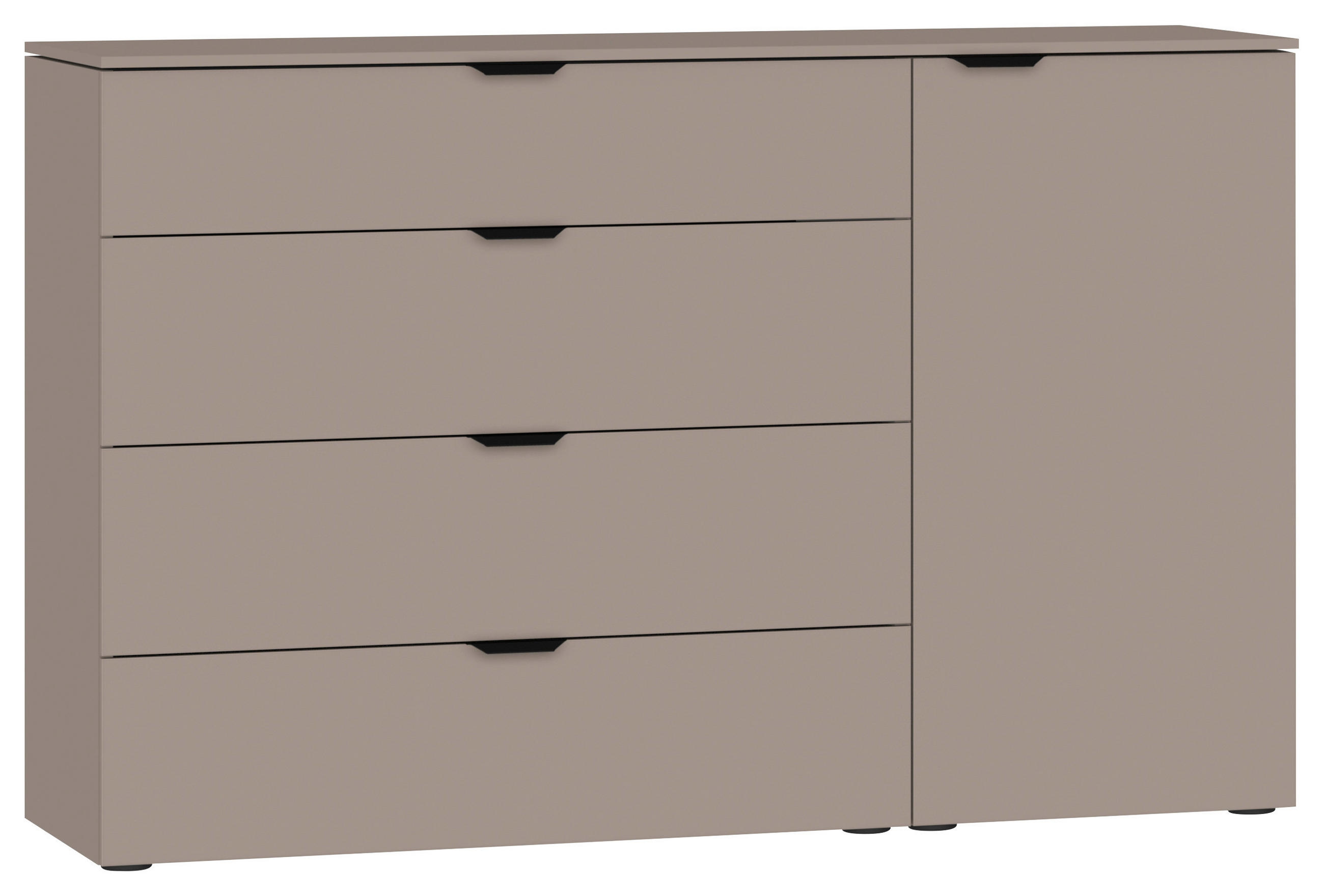 SIDEBOARD  in 135/87/43 cm  - Hellbraun/Schwarz, Design, Holzwerkstoff/Kunststoff (135/87/43cm) - Jutzler