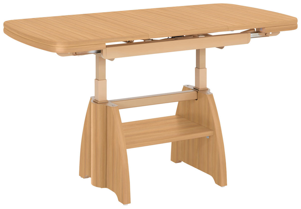 COUCHTISCH Kernbuche furniert 90-131/65/56-75 cm rechteckig Buchefarben  - Buchefarben, KONVENTIONELL, Holzwerkstoff (90-131/65/56-75cm) - Venda