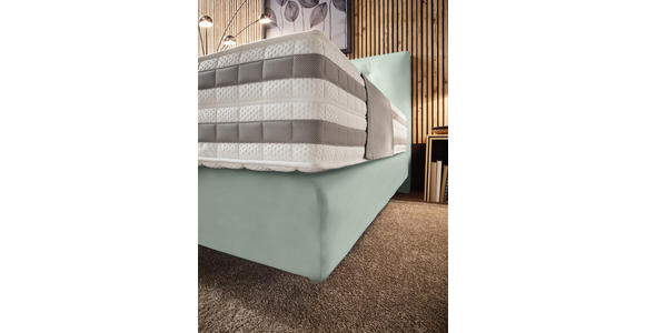 BOXSPRINGBETT 160/200 cm in Jadegrün - Jadegrün, KONVENTIONELL, Holz/Textil (160/200cm) - Dieter Knoll