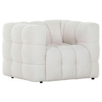 SESSEL in Flachgewebe Weiss  - Weiss/Schwarz, Trend, Kunststoff/Textil (93/67/86cm)