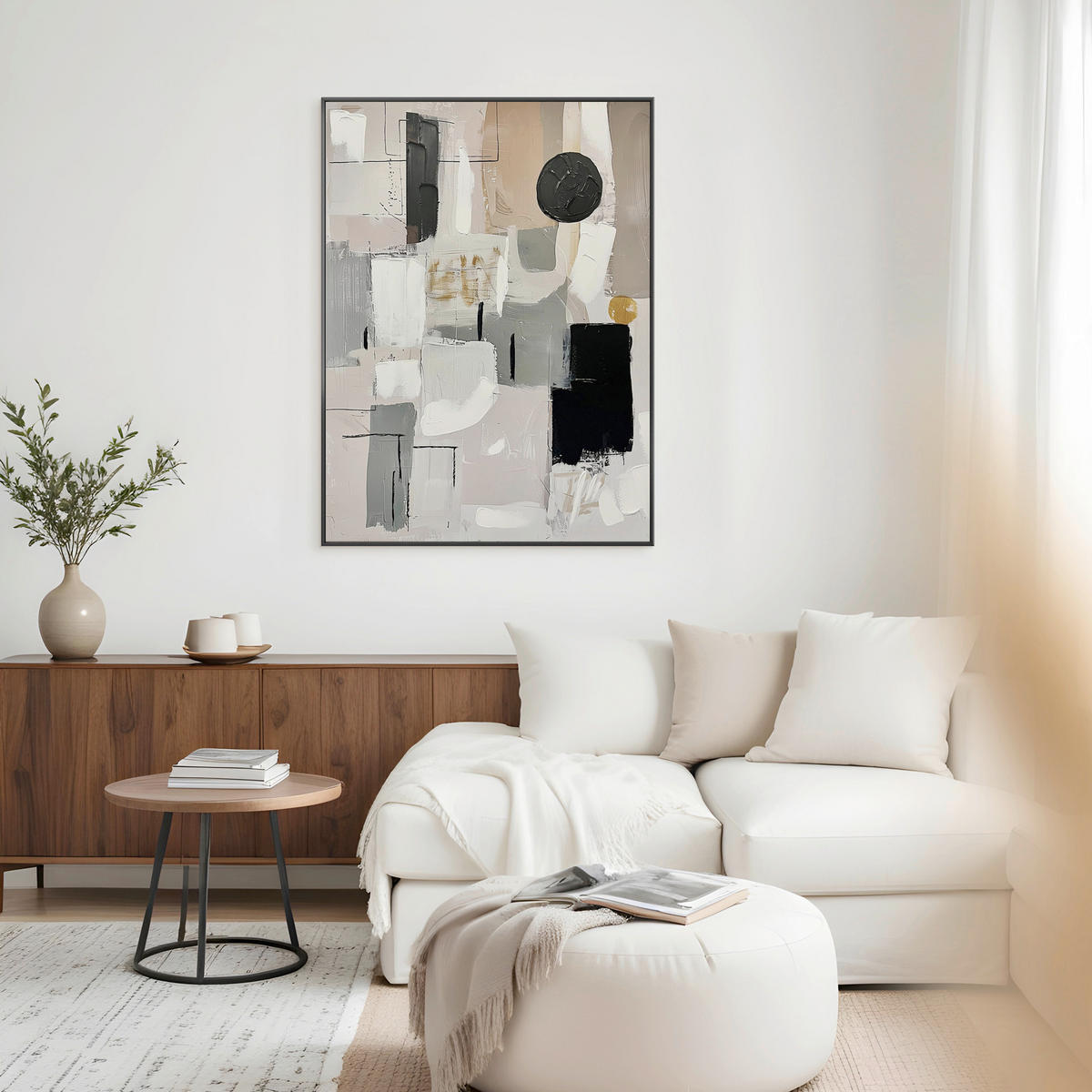 LEINWANDBILD Abstraktes 70/100 cm  - Multicolor, Basics, Holz/Textil (70/100cm)