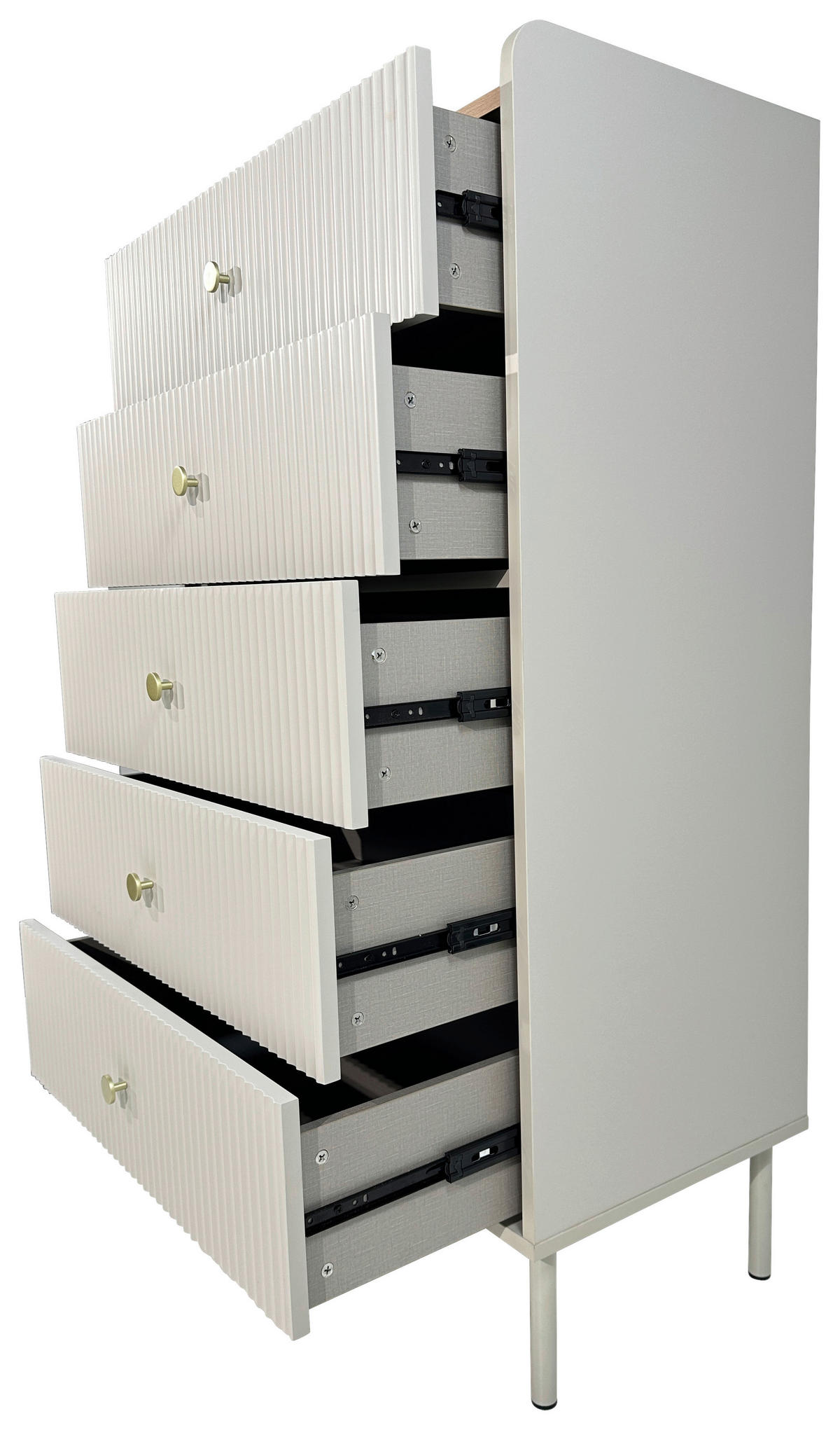 BYRÅ 70/121,6/40 cm  - ljusgrå/grå, Design, metall/trämaterial (70/121,6/40cm) - Xora