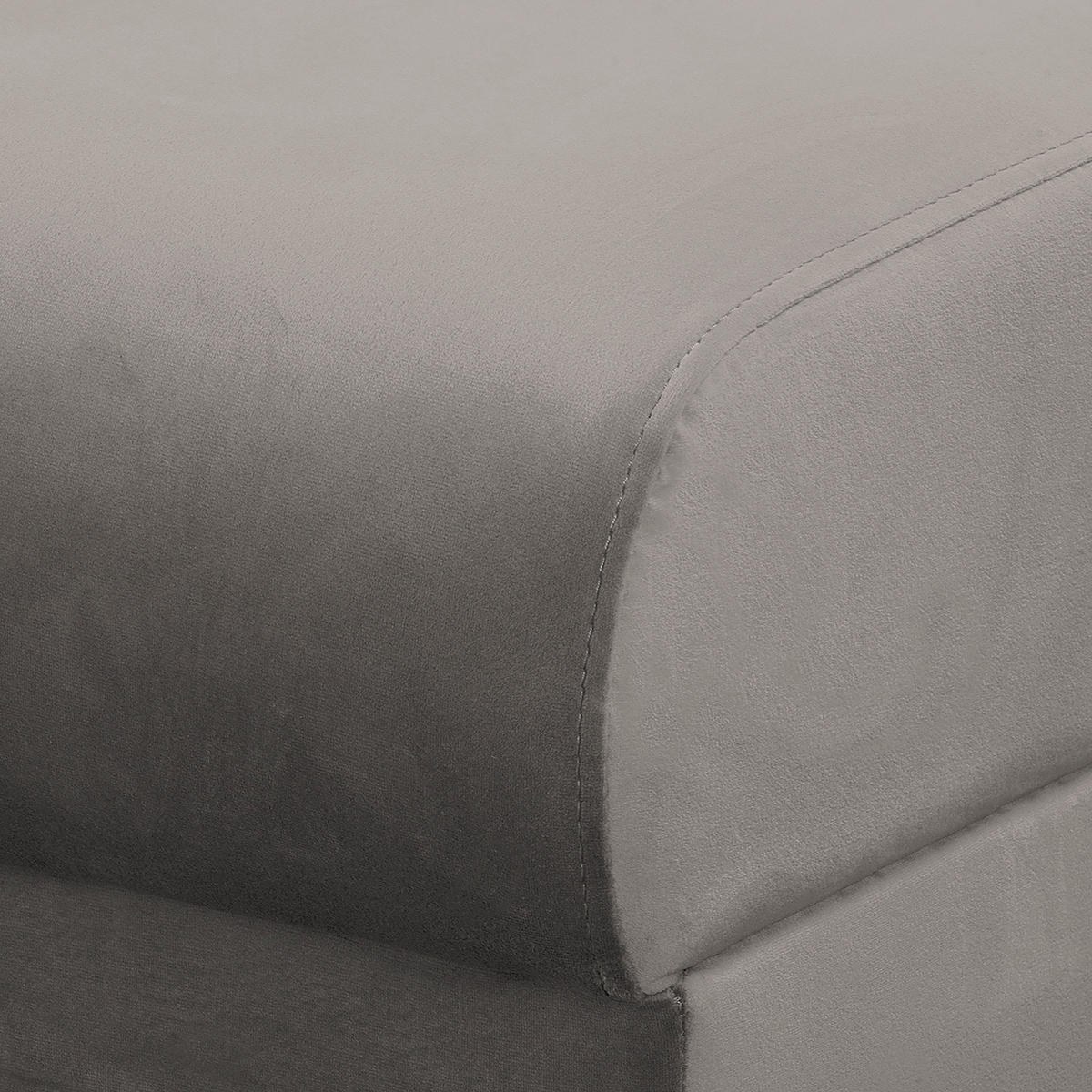 ECKSOFA in Mikrofaser Grau  230/150 cm  - Wengefarben/Grau, Design, Holz/Textil (230/150cm) - Livetastic