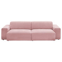 BIGSOFA in Chenille Rosa  - Schwarz/Rosa, Design, Kunststoff/Textil (238/71/101cm) - Pure Home Lifestyle