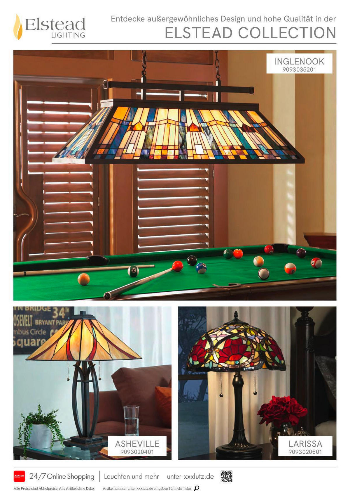 HÄNGLAMPA Inglenook 120.7/54.6/40.6 cm  - bronsfärgad, Romantik / Lanthus, metall/glas (120.7/54.6/40.6cm) - Elstead Lighting
