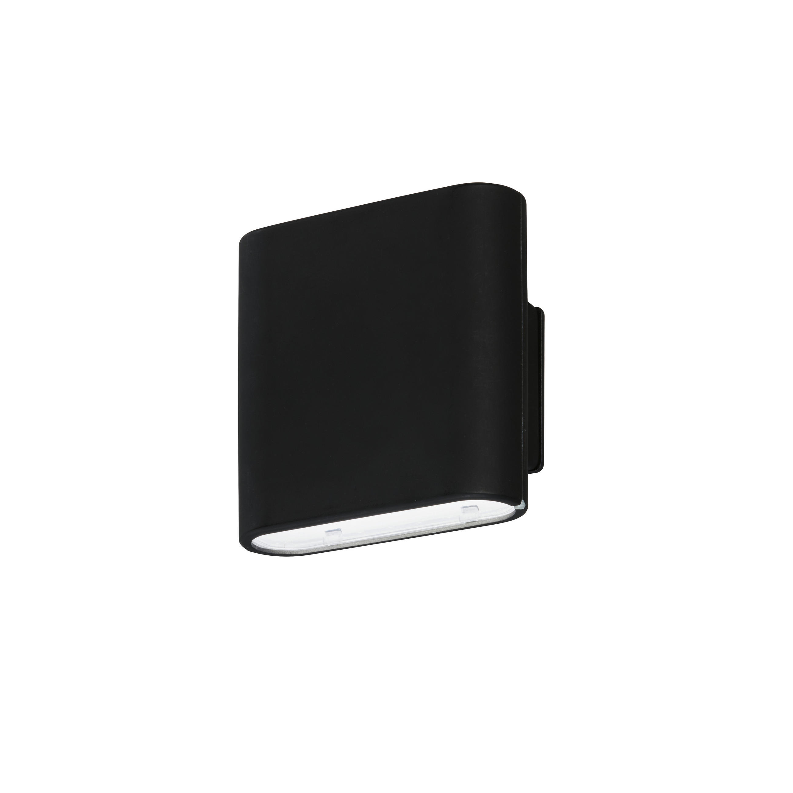 AKKU-WANDLEUCHTE - Schwarz, Design, Metall (10/10/5,5cm)