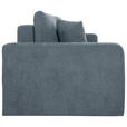 2-SITZER-SOFA in Chenille Blau  - Blau/Schwarz, KONVENTIONELL, Kunststoff/Textil (233/90/110cm) - Carryhome