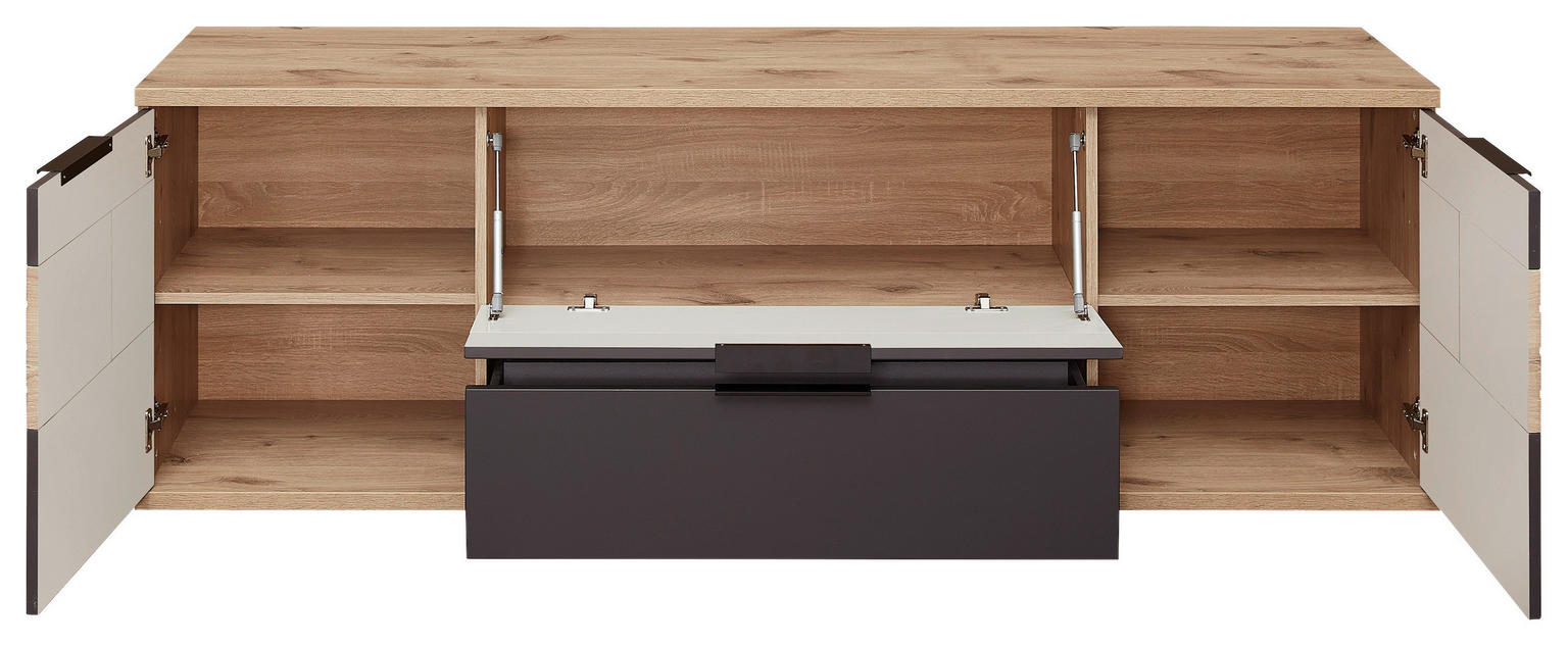 LOWBOARD 190/62/50 cm Graphitfarben, - toller Stauraum