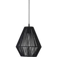 HÄNGELEUCHTE 28/37/28 cm  - Schwarz, KONVENTIONELL, Naturmaterialien (28/37/28cm)