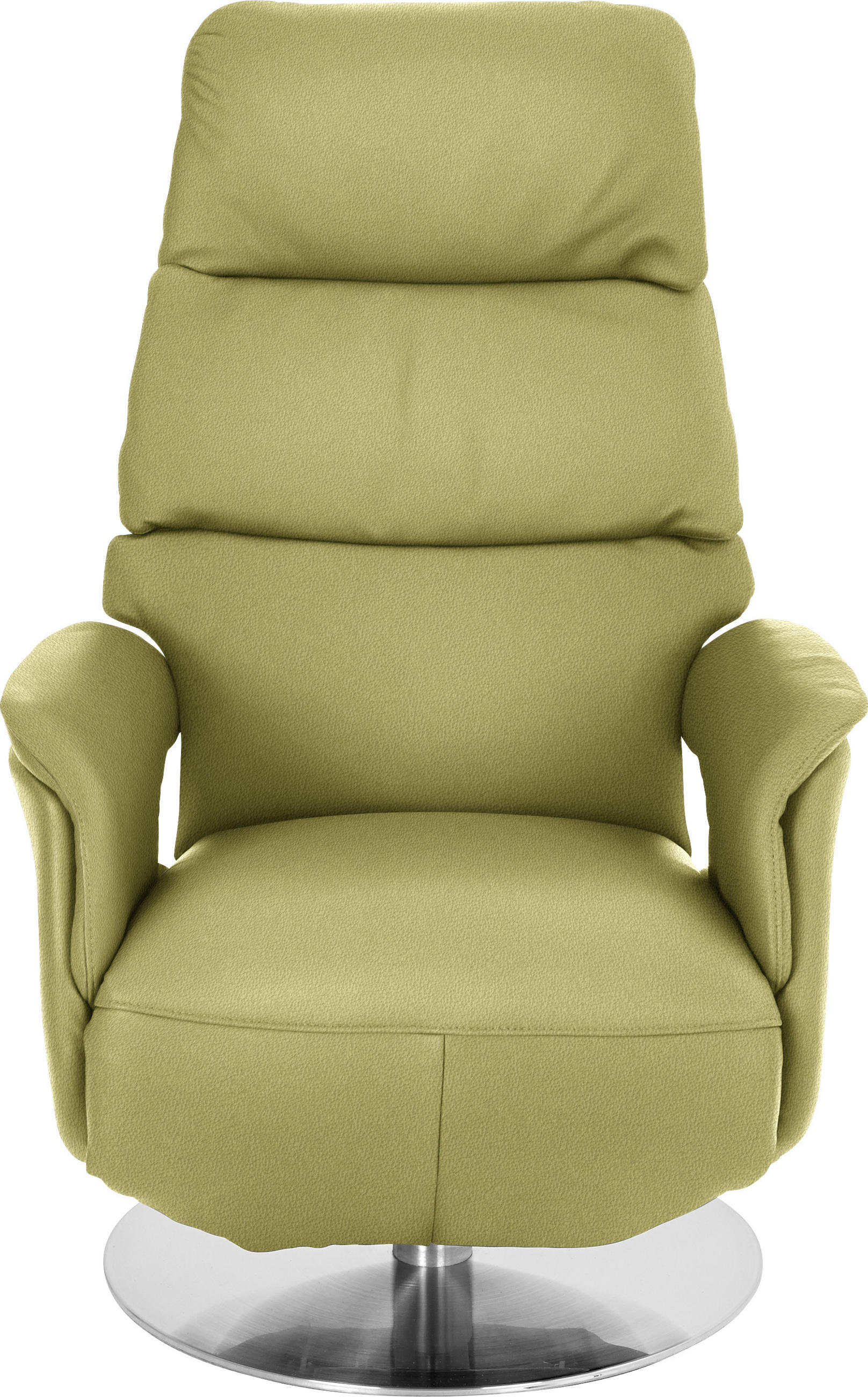 RELAXSESSEL in Leder Limette  - Limette, Design, Leder/Metall (71/112/80cm) - Welnova