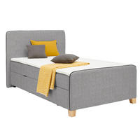 BOXBETT 120/200 cm  Grau  - Eichefarben/Grau, Design, Holz/Holzwerkstoff (120/200cm) - Moderano
