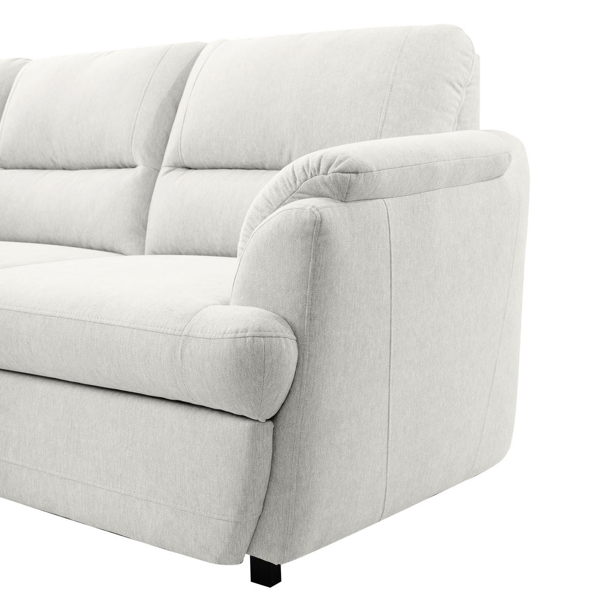 ECKSOFA Ecru  - Ecru/Greige, Basics, Holz/Textil (200/240cm) - MID.YOU