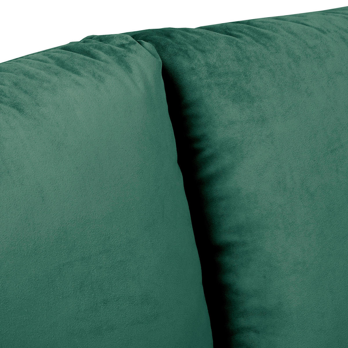 ECKSOFA Ariella in Samt Grün  161/231 cm  - Naturfarben/Grün, Design, Holz/Textil (161/231cm) - Livetastic