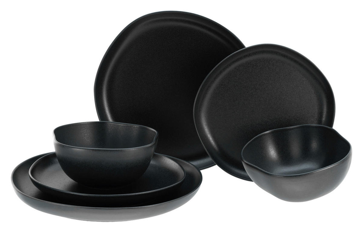 SERVIS 12 delar  - svart, Basics, keramik (42/39/36cm) - Creatable
