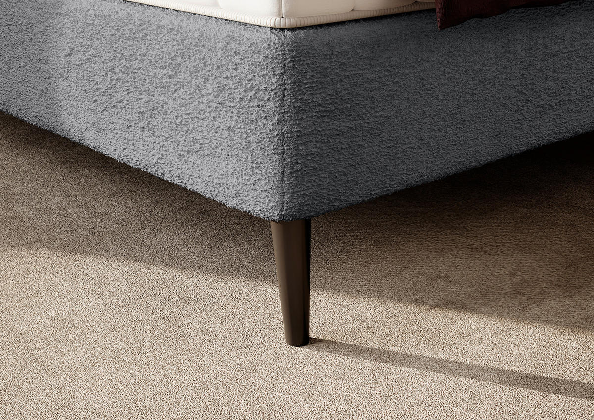 BOXSPRINGBETT 180/200 cm  in Greige  - Greige/Schwarz, Design, Holz/Holzwerkstoff (180/200cm) - Esposa