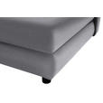 SCHLAFSOFA Taras  mit Stoffauswahl Webstoff Hellgrau  - Hellgrau/Schwarz, Design, Kunststoff/Textil (197/77/81cm) - Xora