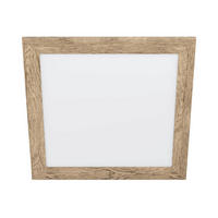 LED-PANEEL - Hellbraun/Weiss, Natur, Holz/Kunststoff (50/50/5,5cm) - Eglo