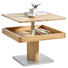 COUCHTISCH in Holz 70/70/45,5-(63) cm - Eichefarben/Alufarben, Design, Holz (70/70/45,5-(63)cm) - Linea Natura COUCHTISCH in Holz 70/70/45,5-(63) cm - Eichefarben/Alufarben, Design, Holz (70/70/45,5-(63)cm) - Linea Natura