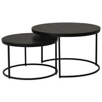 SOFFBORD SET i trä, metall 60/47/60/47/38/31 cm  - svart/mörkbrun, Design, metall/trä (60/47/60/47/38/31cm) - Best Price