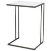 BEISTELLTISCH in Glas 47/38/68 cm  - Weiss/Anthrazit, Design, Glas/Metall (47/38/68cm) - Johann Jakob