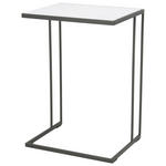 BEISTELLTISCH in Glas 47/38/68 cm  - Anthrazit/Weiß, Design, Glas/Metall (47/38/68cm) - Johann Jakob