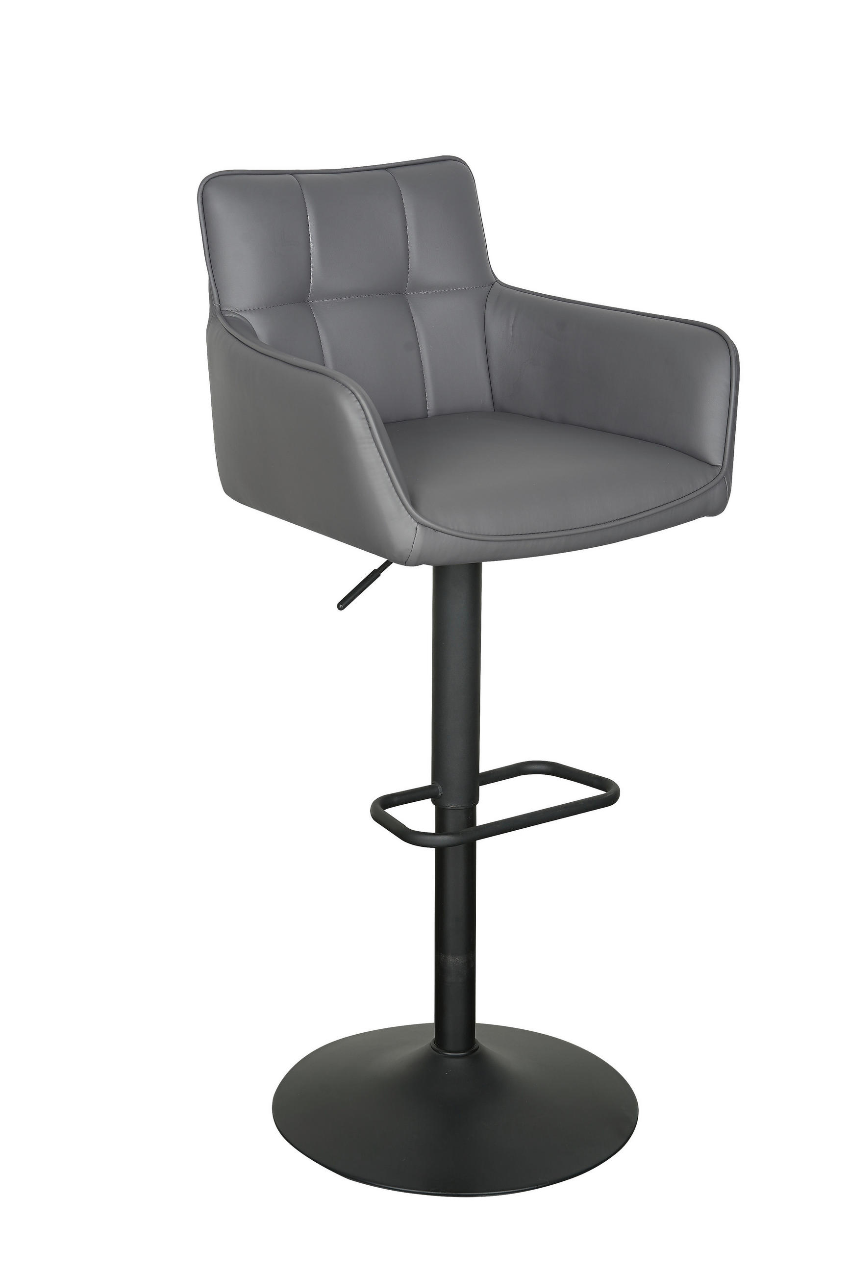 BARHOCKER in Grau, Schwarz  - Schwarz/Grau, MODERN, Textil/Metall (54,5/91/113/51,5cm) - Livetastic
