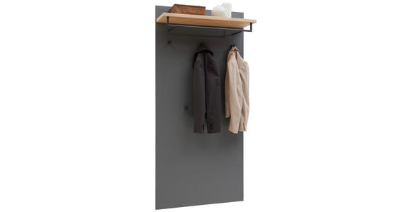 GARDEROBE 215/200/37 cm  - Eichefarben/Anthrazit, Design, Holz/Holzwerkstoff (215/200/37cm) - Dieter Knoll