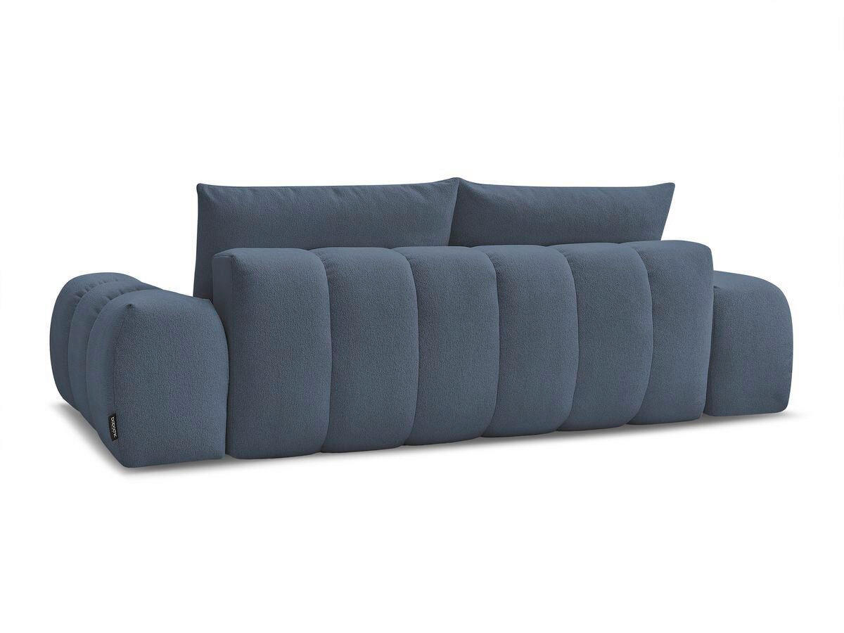 3-SITZER-SOFA EVEREST Flachgewebe Dunkelblau  - Schwarz/Dunkelblau, MODERN, Kunststoff/Textil (278/90/115cm)
