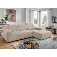 ECKSOFA Mikrofaser Beige  - Beige/Schwarz, Modern, Textil/Metall (292/185cm) - Livetastic