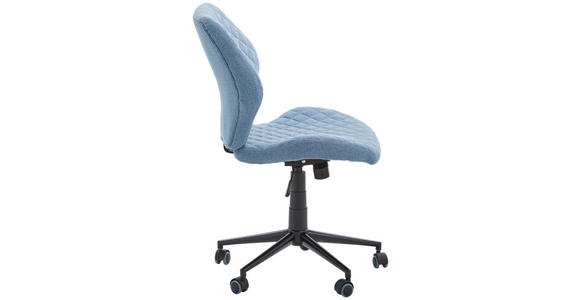 DREHSTUHL Webstoff Blau  - Blau/Schwarz, MODERN, Kunststoff/Textil (51/90-98/51cm) - Carryhome