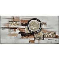 ÖLGEMÄLDE 150/70 cm  - Weiss/Dunkelbraun, Design, Holz/Wellpappe (150/70cm) - Monee
