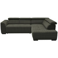 ECKSOFA in Chenille Graubraun  284/205 cm  - Graubraun/Schwarz, Design, Kunststoff/Textil (284/205cm) - Xora