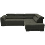 ECKSOFA in Chenille Graubraun  284/205 cm  - Graubraun/Schwarz, Design, Kunststoff/Textil (284/205cm) - Xora