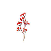 DEKOZWEIG - Rot/Braun, LIFESTYLE, Kunststoff (34cm)