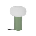 AKKU-TISCHLEUCHTE 13/19 cm  - Weiß/Grün, Trend, Glas/Metall (13/19cm) - Dieter Knoll