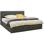 POLSTERBETT Lattenrost, Bettkasten Dunkelgrau 180/200 cm  - Dunkelgrau, MODERN, Holz/Textil (180/200cm) - Carryhome