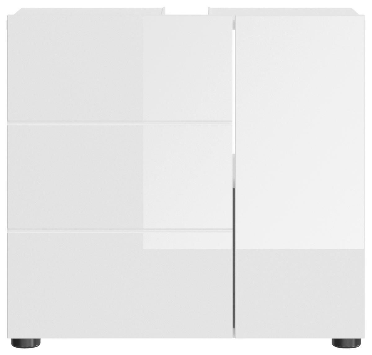 OMARICA ZA POD UMIVALNIK 60/56/34 cm  - črna/bela, Moderno, leseni material (60/56/34cm) - MID.YOU