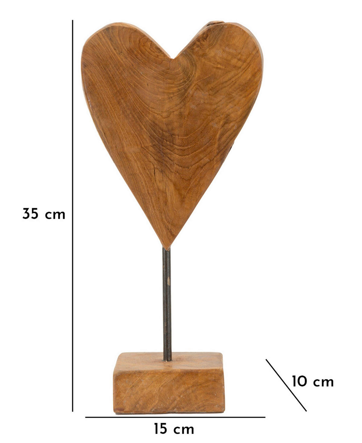 SKULPTUR - Braun, Basics, Holz (15/35/10cm)