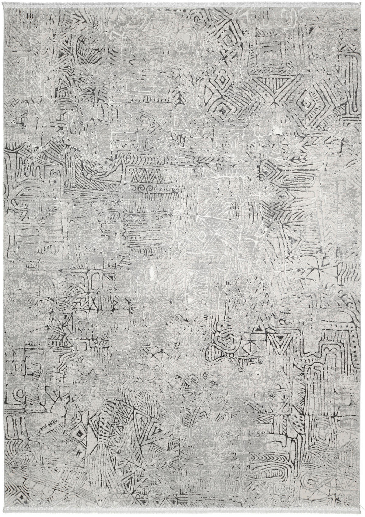 WEBTEPPICH 194/290 cm STONES Grau, Hellgrau  - Hellgrau/Grau, Design, Textil (194/290cm) - Musterring