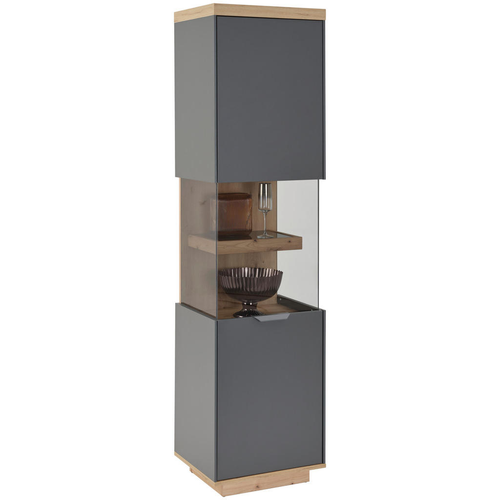 Vitrine Jake Anthrazit/eiche Dekor B:45,7cm