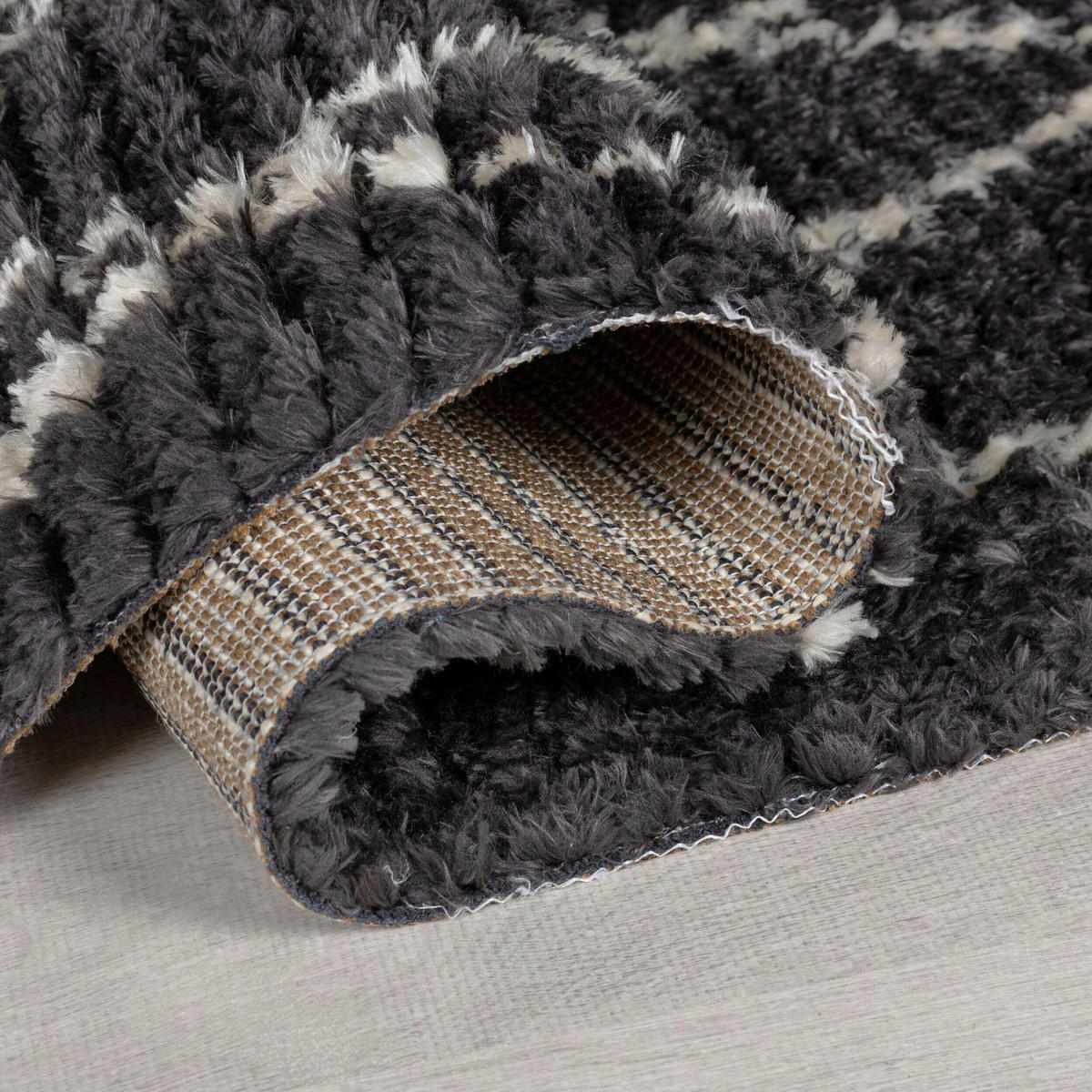 BERBERTEPPICH 120/170 cm Domino Dunkelgrau  - Dunkelgrau, KONVENTIONELL, Textil (120/170cm) - Xora