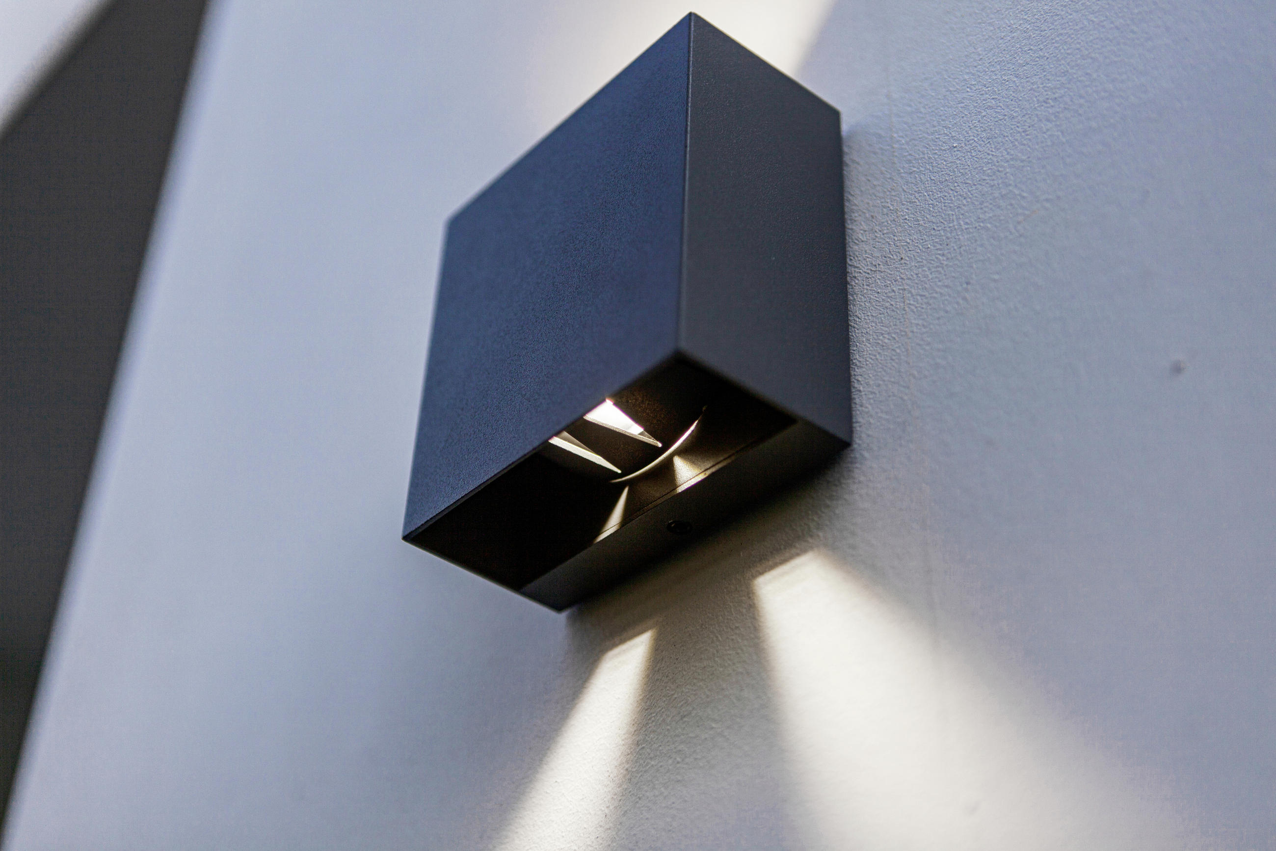 AUßENWANDLEUCHTE Gemini Beams 11/11/6 cm   - Anthrazit, Basics, Metall (11/11/6cm)